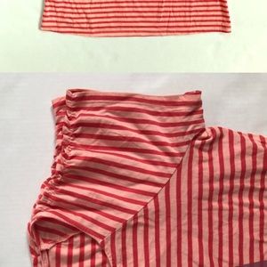 Dressbarn light/dark salmon striped top